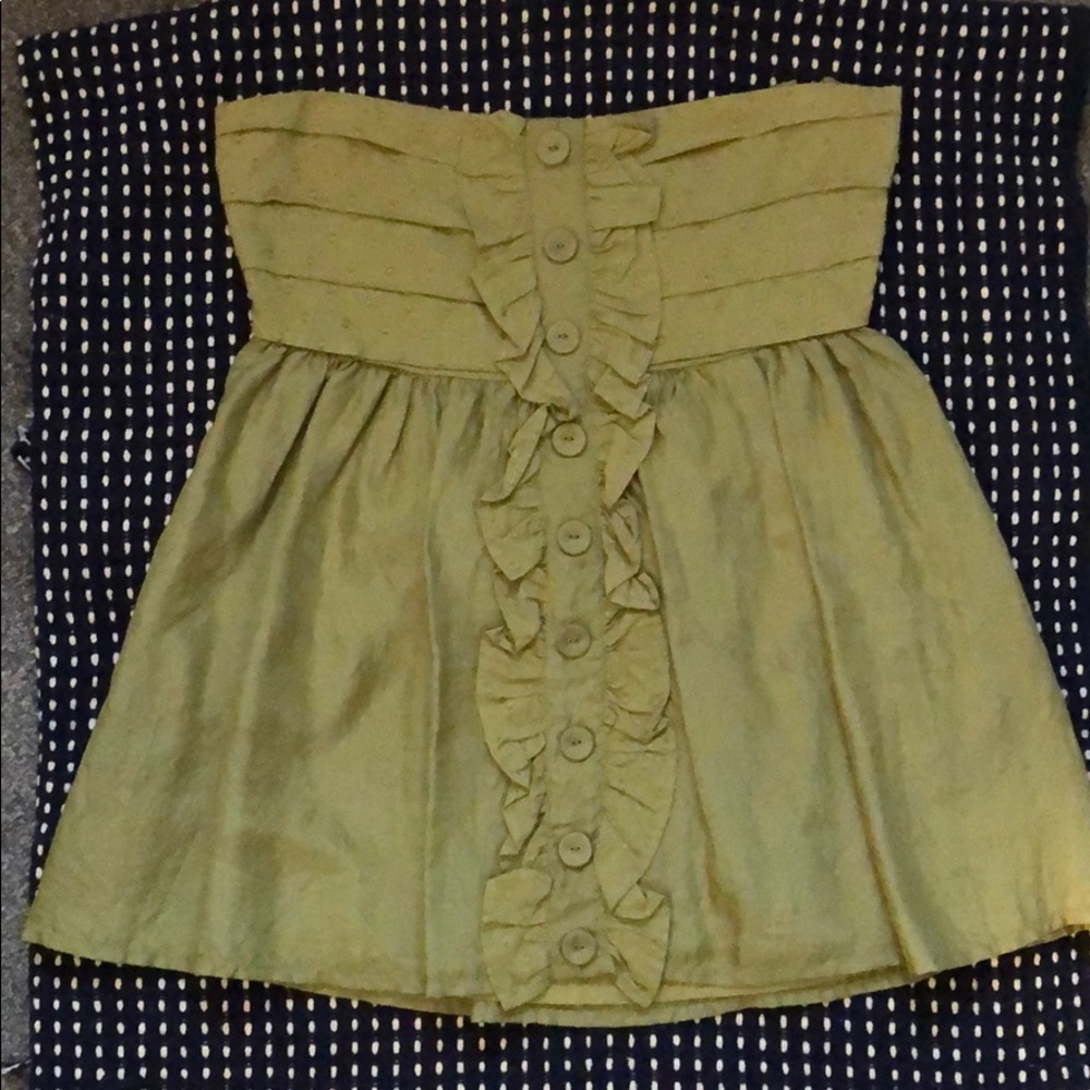 silk strapless top, never worn